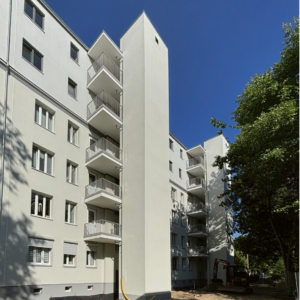 Aufstockung Hadlichstr. 21, 21a–23a, Aufzugstürme Stand Juli 2026