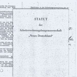 Die EWG damals – 6.Oktober 1955 Gründung der Arbeiterwohnungsbaugenossenschaft (AWG) „Neues Deutschland“